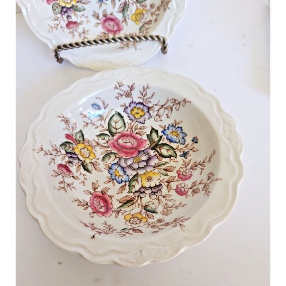 Crown Ducal Earthen ware Dessert Bowls Wilmslow Pattern 5 1/4"(set of 2) - Picture 5 of 11